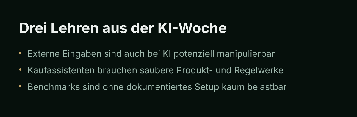 Drei Lehren aus der KI-Woche